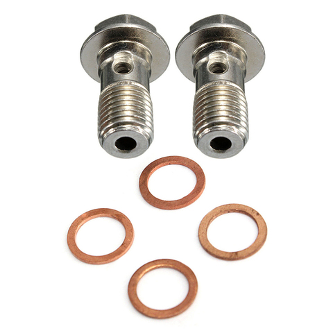 2 pièces moto inox frein Banjo vis M10 x 1.25mm ► Photo 1/5