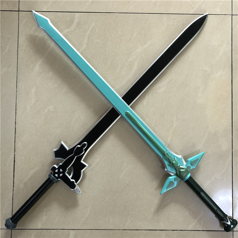 2 pièces/ensemble épée Art en ligne épée 1:1 noir repulseur élucidator Asuna Kirigaya Kazuto SAO épée arme Cosplay modèle épée jouet 80cm ► Photo 1/6