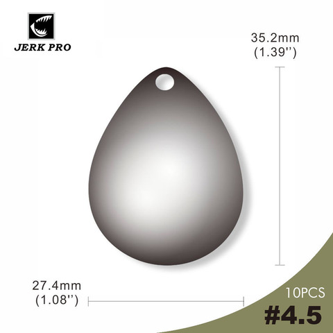 Pièce PRO 10 pièces taille 4.5 acier lisse Colorado Spinner lame leurre de pêche accessoires d'appâts ► Photo 1/3