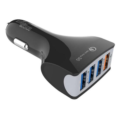 Chargeur USB rapide 4 Ports pour voiture, adaptateur avec prise USB, 12V 30W, QC3.0 ► Photo 1/6