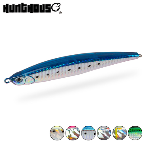 Hunthouse presse appât crayon leurres de pêche coulant 125mm 40g leurre thon bar perche longue coulée filature mer dur secousse appâts ► Photo 1/6