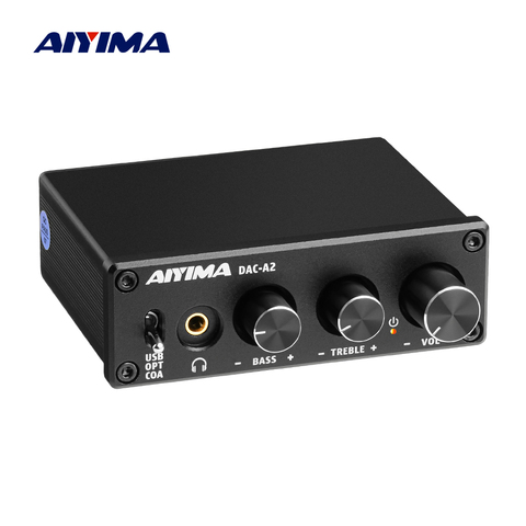 AIYIMA USB DAC décodeur Audio amplificateur de son numérique vers convertisseur Audio analogique MINI HiFi 2.0 Home cinéma USB/Coaxial/optique ► Photo 1/6