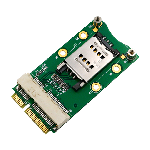 Mini adaptateur de carte PCI-E, mPCIe w, emplacement de carte SIM pour Module 3G 4G, Extension de fente de carte USIM/WWAN LTE/GPS pour ordinateur de bureau ► Photo 1/6