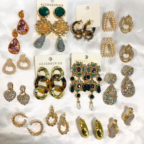 Vente en gros JUJIA élégant za boucles d'oreilles pour les femmes mode cadeaux de fête de mariage boucles d'oreilles accessoires déclaration bijoux en gros ► Photo 1/6