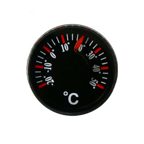 Mini thermomètre circulaire étanche de voiture en plastique de diamètre rond de 20mm, pointeur degrés Celsius thermomètre ► Photo 1/5