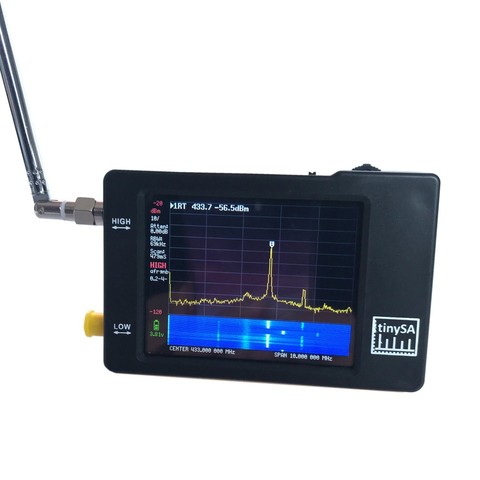 Analyseur de spectre TinySA portable MF/HF/VHF 0.1MHz à 350MHz 240MHz-960MHz + 2.8 