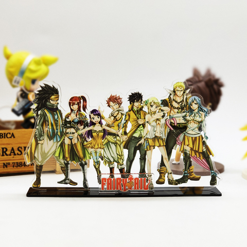 Fairy Tail union – support en acrylique pour gâteau, figurine de dessin animé japonais cool, Natsu, Lucy, Erza, gris, windy, Laxus ► Photo 1/3