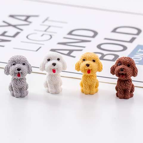 1 pièces mignon Teddy chien gomme crayon gomme étudiant papeterie en gros ► Photo 1/6