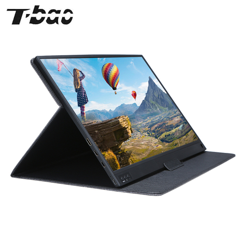 T-bao Portable moniteur écran d'extension 1920x1080 HD IPS 15.6 pouces écran moniteur LED avec étui en cuir pour PS4 Xbox ► Photo 1/6