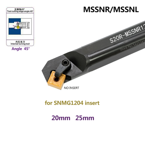 Outils de coupe de tour CNC, barre de tournage interne pour Inserts en carbure SNMG 1 pièce S20R-MSSNR12 S25S-MSSNR12 MSSNL12 ► Photo 1/2