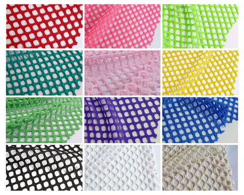 Dia.1cm trous de diamant maille Polyester Spandex résille tissu petit Stretch 165cm de large-vendu au mètre (91cm de long) ► Photo 1/6