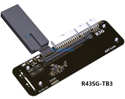 Carte graphique PCIe x16, Thunderbolt 3 PCI-e 16x TB3, câble d'extension, adaptateur eGPU pour ordinateur portable itx stx nuc ► Photo 1/6