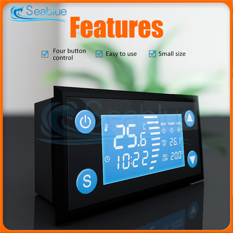 W1213 ca 110V-220V contrôleur de température intelligent LCD Thermostat numérique minuterie capteur sonde Mode de chaleur froide pour incubateur Aquarium ► Photo 1/6