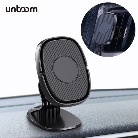 Support magnétique de téléphone portable pour voiture, pour iPhone Samsung Xiaomi GPS, Clip de ventilation pour tableau de bord ► Photo 1/6