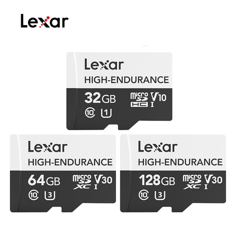 Carte mémoire Lexar haute Endurance TF 100 mo/s carte mémoire 32 go V10 64 go 128 go V30 C10 carte Micro sd pour moniteur enregistreur de conduite ► Photo 1/6