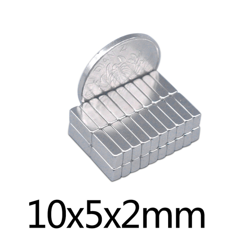 20 ~ 500 pièces 10x5x2mm petit bloc aimants puissants 10*5*2 Super néodyme aimant 10x5x2mm Stong NdFeB Permanent magnétique 10*5*2mm ► Photo 1/3