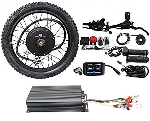 Kit de motorisation de vélo électrique dans la roue arrière, moteur sans balais de 48V 3300W, 60V, 4200W, 72V, 5000W, 26 ou 26 pouces, avec affichage couleur 100A et 750C ► Photo 1/1