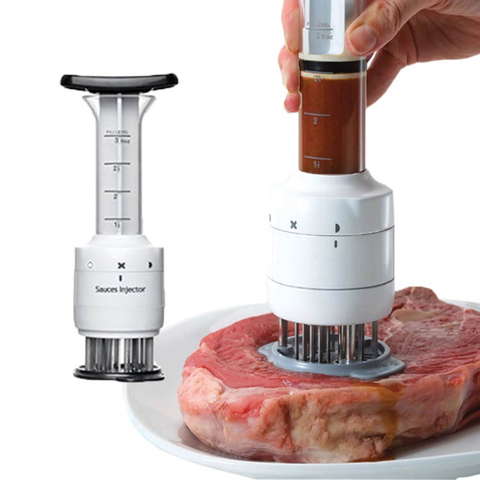 Aiguille multifonctionnelle pour attendrisseur de viande, 1 pièce, en acier inoxydable, injecteur de viande pour Steak, seringue à saveur de Marinade, outils de cuisine ► Photo 1/6