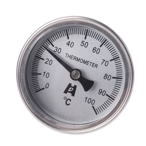 Thermomètre bimétallique en acier inoxydable, filetage 1/4PT L = 100mm 0 ~ 50 ~ 300 ℃ R9JF ► Photo 1/6