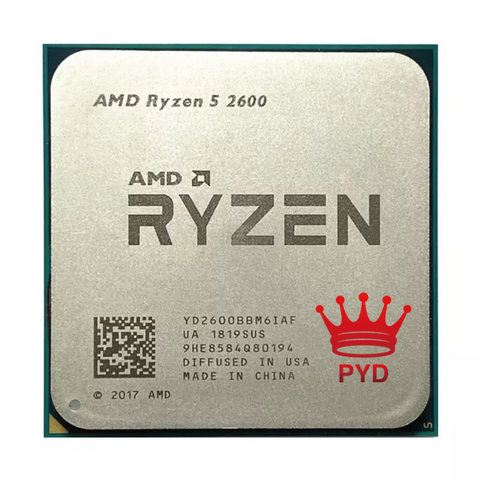 AMD Ryzen 5 2600 R5 2600 3.4 GHz Six cœurs douze cœurs 65W processeur d'unité centrale YD2600BBM6IAF Socket AM4 ► Photo 1/2
