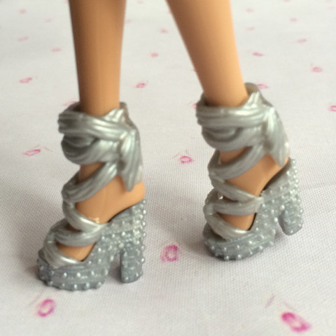 1/6 chaussures à talons hauts pour poupées pour Licca Momoko poupée Blyth poupée chaussures mode en plastique chaussures pour filles poupées blanc rouge chaussures ► Photo 1/4