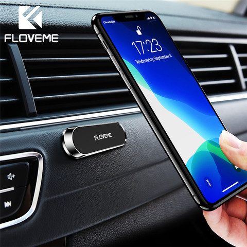 FLOVEME support de téléphone magnétique pour voiture pour téléphone dans la voiture forte bande magnétique support pour téléphone pour iPhone 11 Pro Samsung Suporte universel ► Photo 1/6