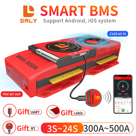 4S 7S 8S 12S 13S 14S 15S 16S 17S 20S BMS pour batterie lithium-ion Smart Li-ion LiFePO4 LTO Lipo batterie 3S-24S ► Photo 1/6