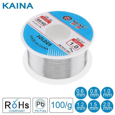 0.5/0.6/0.8/1/1.2/1.5/2.0mm 100g 60/40 FLUX 2.0% 45FT tin Tin Lead Fil Melt Rosin base À Souder le Fil de soudure Rouleau ► Photo 1/6