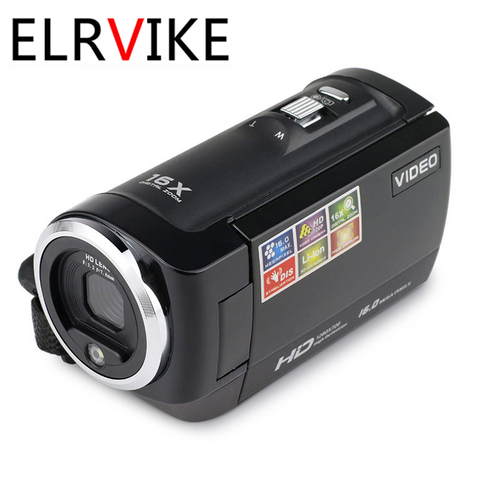 ELRVIKE – caméra numérique 2022 HD 1080P, caméscope vidéo HD 16mp, Zoom 16X, capteur COMS, 270 degrés, écran LCD TFT 2.7 pouces ► Photo 1/6