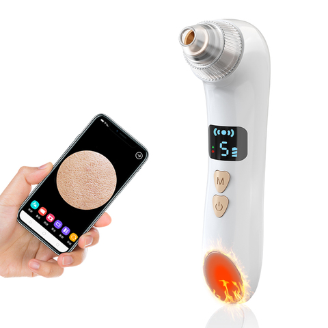 Appareil électrique sans fil WiFi pour nettoyage des pores du visage, appareil à caméra sous vide, moniteur de boutons d'acné, Massage à chaud, soins de la peau ► Photo 1/6