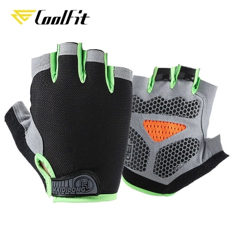 CoolFit nouveau cyclisme anti-dérapant Anti-sueur hommes femmes demi doigt gants respirant Anti-choc sport gants vélo vélo gant ► Photo 1/6