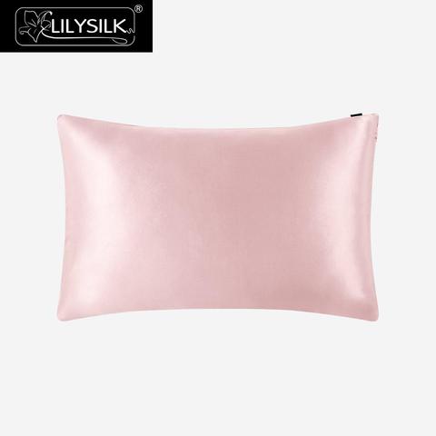 Lilysilk Pure 100 housse de coussin en soie cheveux avec fermeture à glissière cachée 19 Momme laconique couleur pour femmes hommes enfants filles livraison gratuite ► Photo 1/6