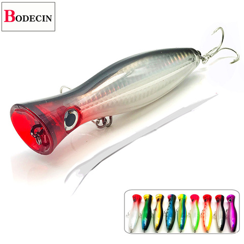 Poppers artificiel/dur/gros/faux/carpe/basse appât pour poisson/brochet Jerkbait Poper leurre de pêche/manivelle/Wobbler/attirail mer ► Photo 1/6