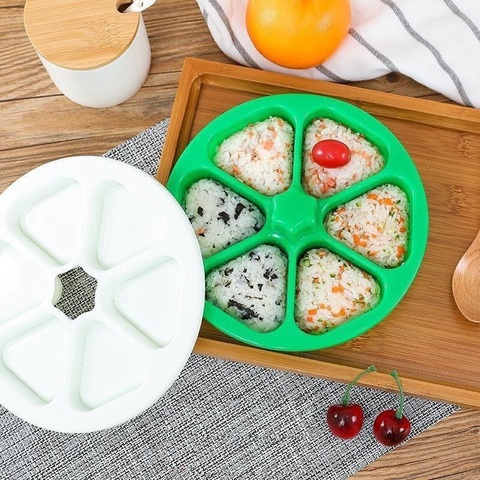 Moule pour Sushi, Onigiri, boule de riz alimentaire, presse alimentaire, fabrication triangulaire bricolage accessoires de cuisine japonaise ► Photo 1/5