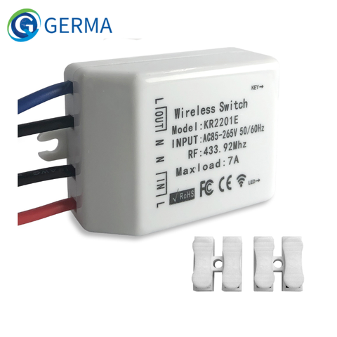 GERMA 433.92 MHz commutateur sans fil universel ca 85-265V CH télécommande sans fil récepteur 433mhz maxload 7A haute qualité ► Photo 1/6