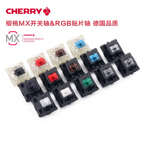 Interrupteur à axe Cherry MX pour clavier mécanique, 3 broches, argent, rouge, noir, bleu, marron, gris ► Photo 1/6