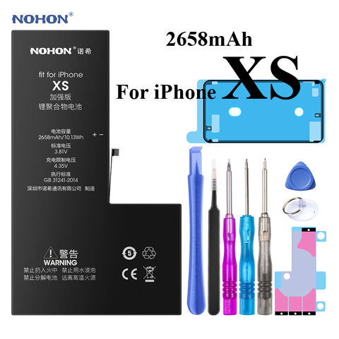 Nohon – batterie li-polymère intégrée, 2658mAh, pour iPhone XS, outils inclus ► Photo 1/6