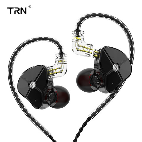 Écouteurs intra-auriculaires en métal hybride, TRN ST1 1DD + 1BA, IEM HIFI, moniteur DJ, oreillettes de Sport, course à pied, avec câble à 2 broches V90 \ V80 ► Photo 1/6