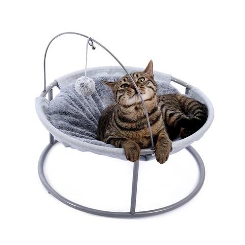 Lit pour chat de compagnie doux nid en peluche chat hamac tapis détachable lit pour animaux de compagnie avec balle pendante pour chats petit chien Squar gobelet chaise berçante ► Photo 1/6