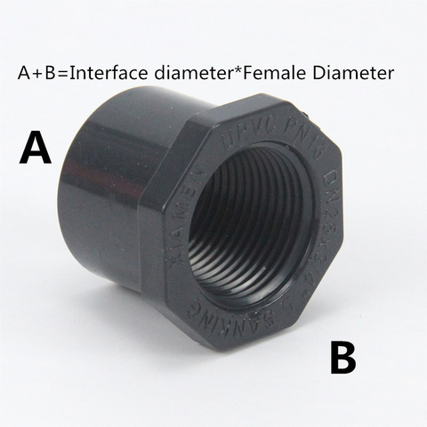 Connecteur de tuyau droit, douille de filetage femelle, adaptateur d'irrigation de jardin domestique, Joint de Tube en plastique PVC 1 pièces ► Photo 1/4