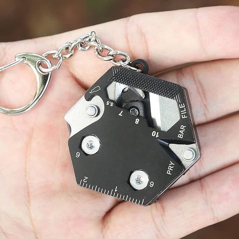 Porte-monnaie hexagonal multifonctionnel pour l'extérieur, outil EDC, couteau à pièces hexagonal pliant, porte-clés, tournevis de poche pliable, Mini coltello Gear pipi ► Photo 1/6