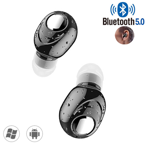 Mini In-Ear 5.0 Bluetooth écouteur HiFi casque sans fil avec micro sport écouteurs mains libres stéréo son écouteurs pour tous les téléphones ► Photo 1/6