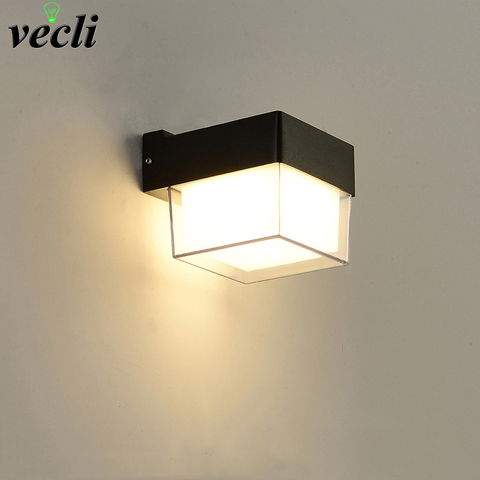 6W/12W mur LED lumière étanche IP54 porche lumière moderne mur LED lampe couloir balcon cour jardin éclairage extérieur ► Photo 1/6