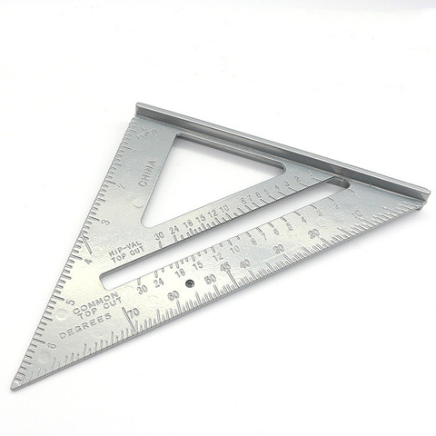 Règle triangulaire carrée en alliage d'aluminium, outil de mesure, rapporteur de vitesse, onglet pour charpentier, ligne Tri-carrée, Guide de scie ► Photo 1/5