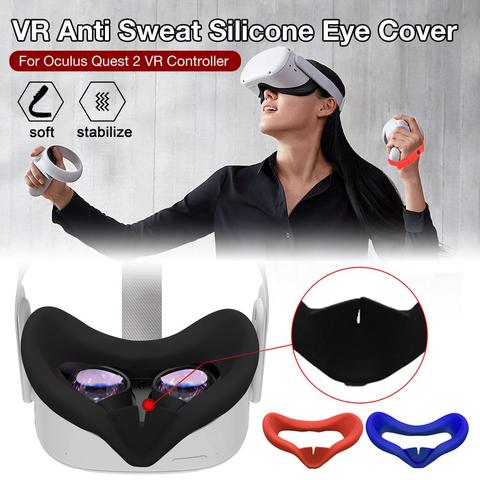 Masque oculaire en Silicone pour Oculus Quest 2 VR, couvre-yeux, respirant, Anti-transpiration, bloquant la lumière, nouveau ► Photo 1/6