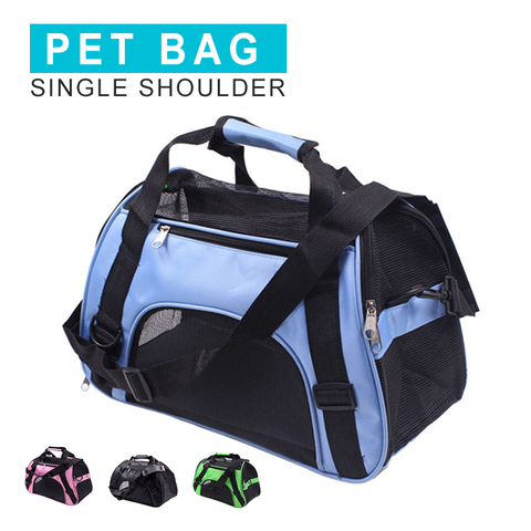 Sac de chien respirant simple épaule voyage en plein air Portable pliable chat de compagnie sacs de transport pour petits chiens double usage chiot sac à main ► Photo 1/6