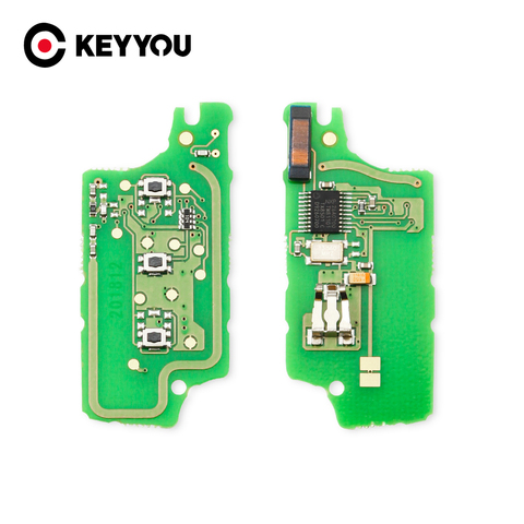 KEYYOU ASK/FSK voiture clé électronique Circuit imprimé CE0536 CE0523 pour Peugeot 407 407 307 308 607 citroën C2 C3 C4 C5 2/3 boutons ► Photo 1/6