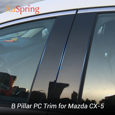 Pour Mazda CX-5 2013-2022 KE/KF Voiture Fenêtre Pilier Central Autocollants PC Couverture Brillante Garniture Garniture Style ► Photo 1/5