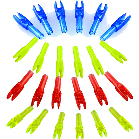 50 pcs Encoche Pour Flèche Arbre ID 4.2mm Chasse Tir À L'arc Tir Carbone En Fiber De Verre Encoches En Plastique Queues Interne Coloré Transparent ► Photo 1/6