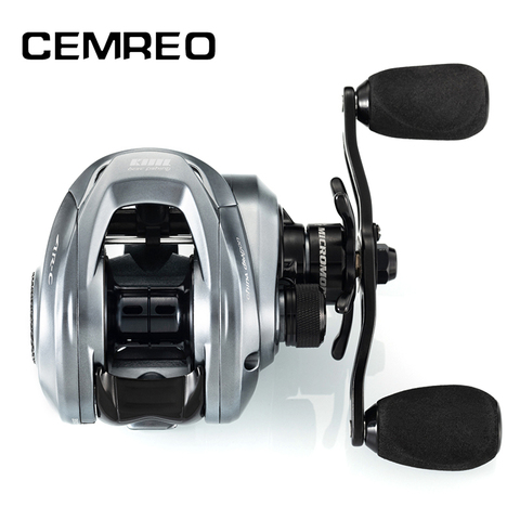 CEMREO Double Frein Baitcasting Moulinet De Pêche 8kg Max Glisser 7.2:1 Haute Vitesse Appât Moulinet de Pêche Pesca AE-C ► Photo 1/6